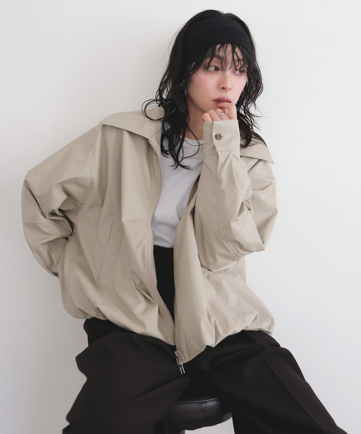 フェイクレザーバルーンジャケット – LIAN