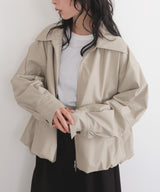 フェイクレザーバルーンジャケット