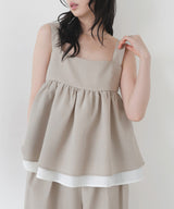 バイカラーツイードキャミ