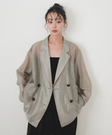 シアーダブルテーラードジャケット