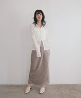 サテンナロースカート