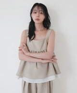 バイカラーツイードキャミ