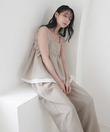 バイカラーツイードキャミ