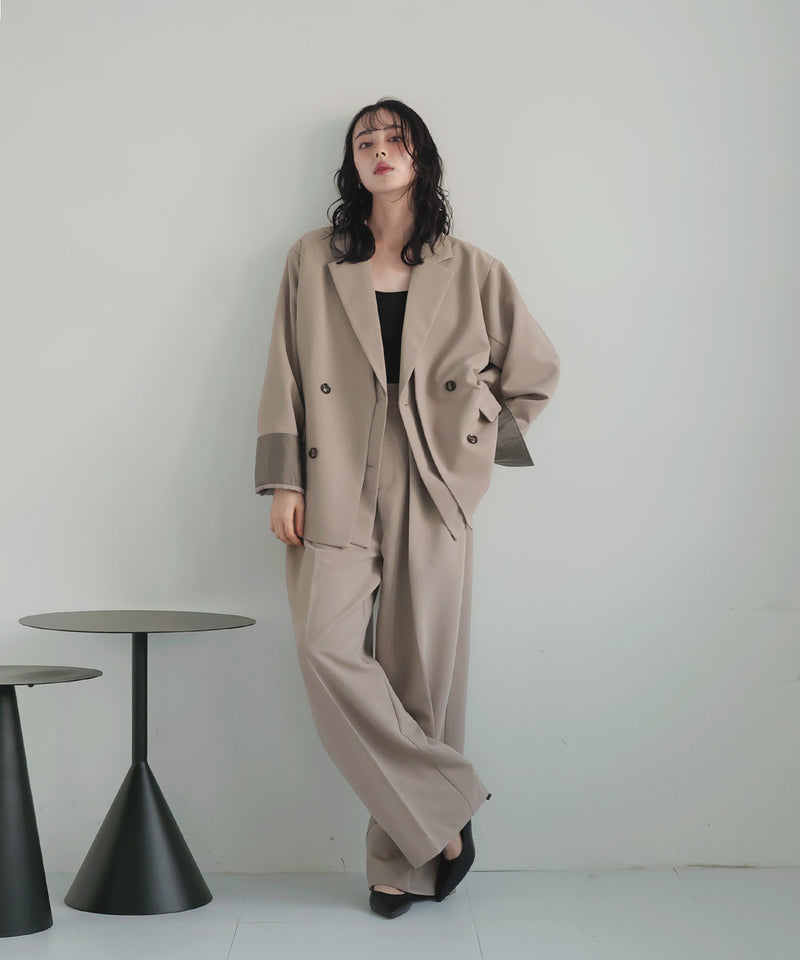 【9月中旬予約商品】ツータックワイドパンツ