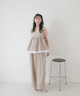 バイカラーツイードキャミ