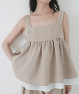 バイカラーツイードキャミ