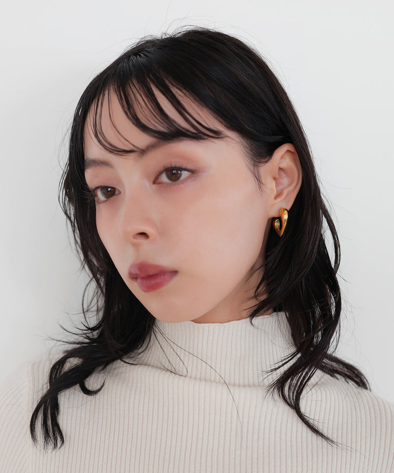 【12月上旬予約商品】ハートフープピアス