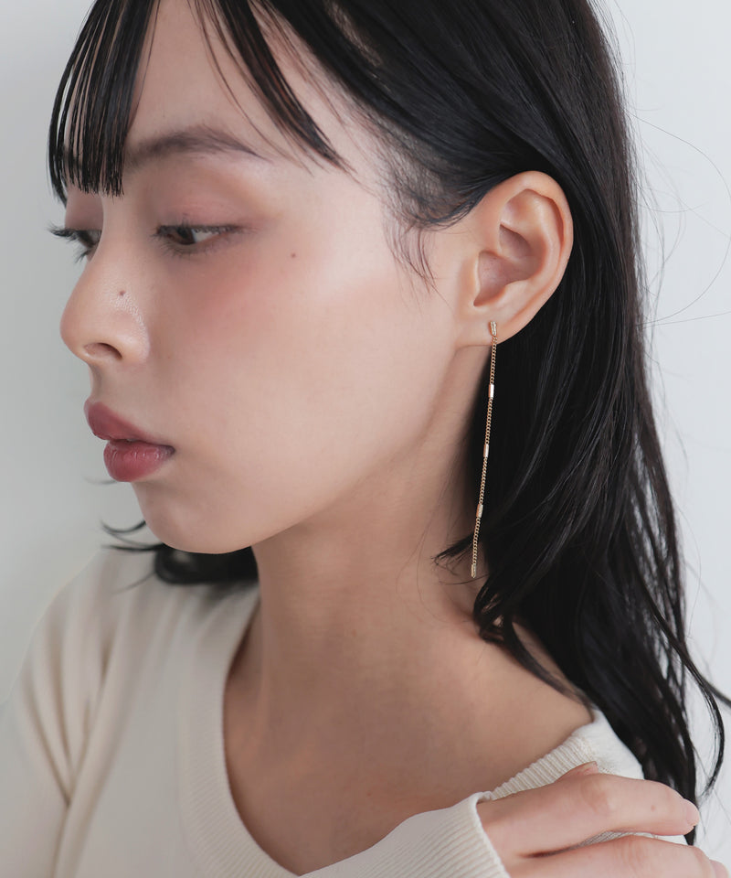ラインロングピアス