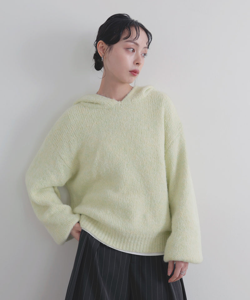 フーディーニットプルオーバー