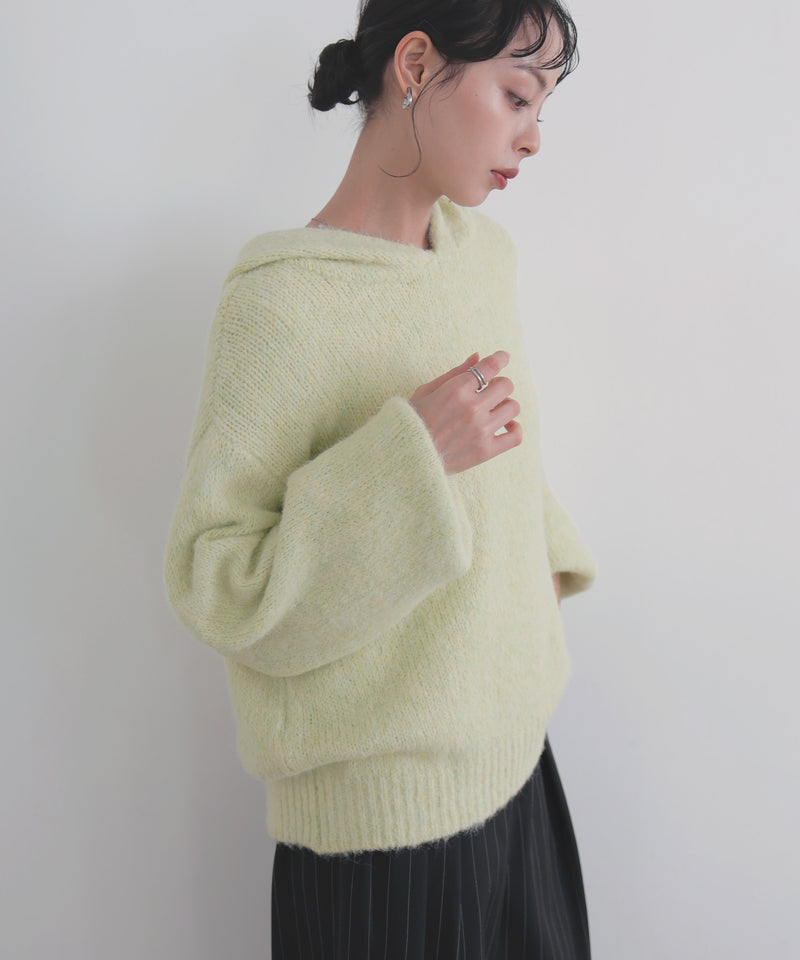 フーディーニットプルオーバー