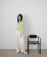 クリアボタンニットカーディガン