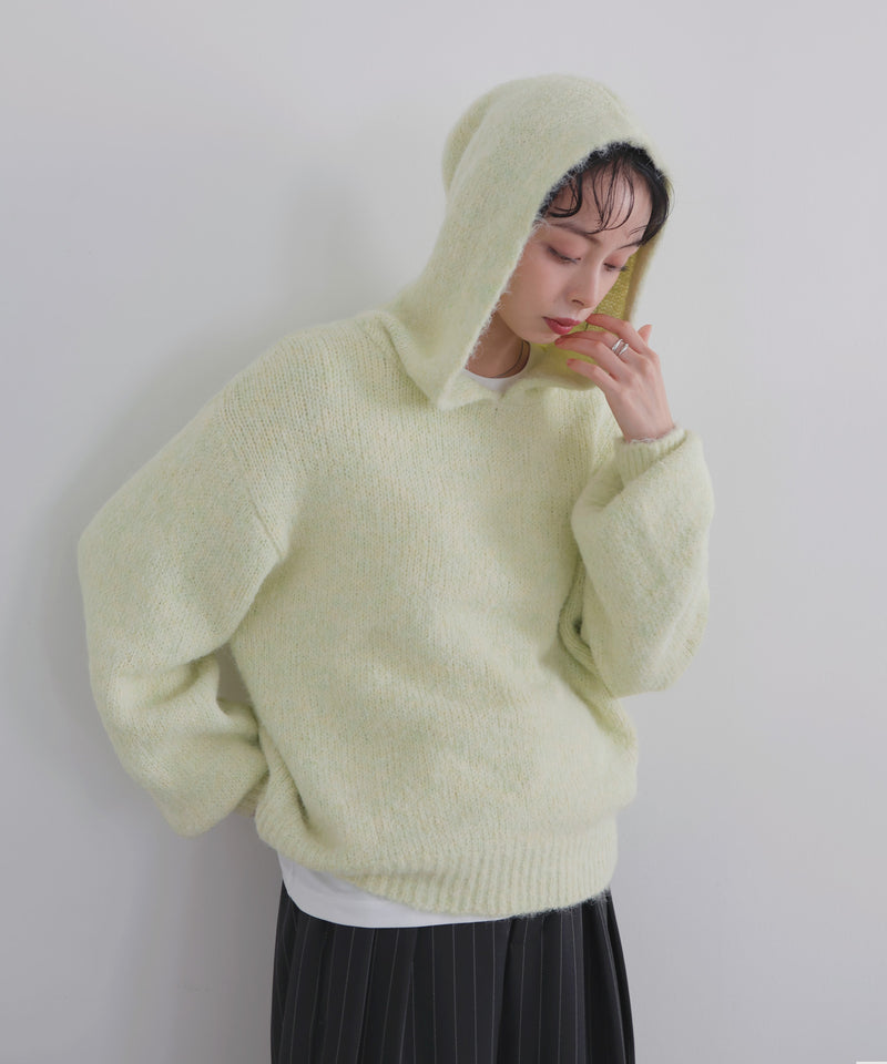 フーディーニットプルオーバー