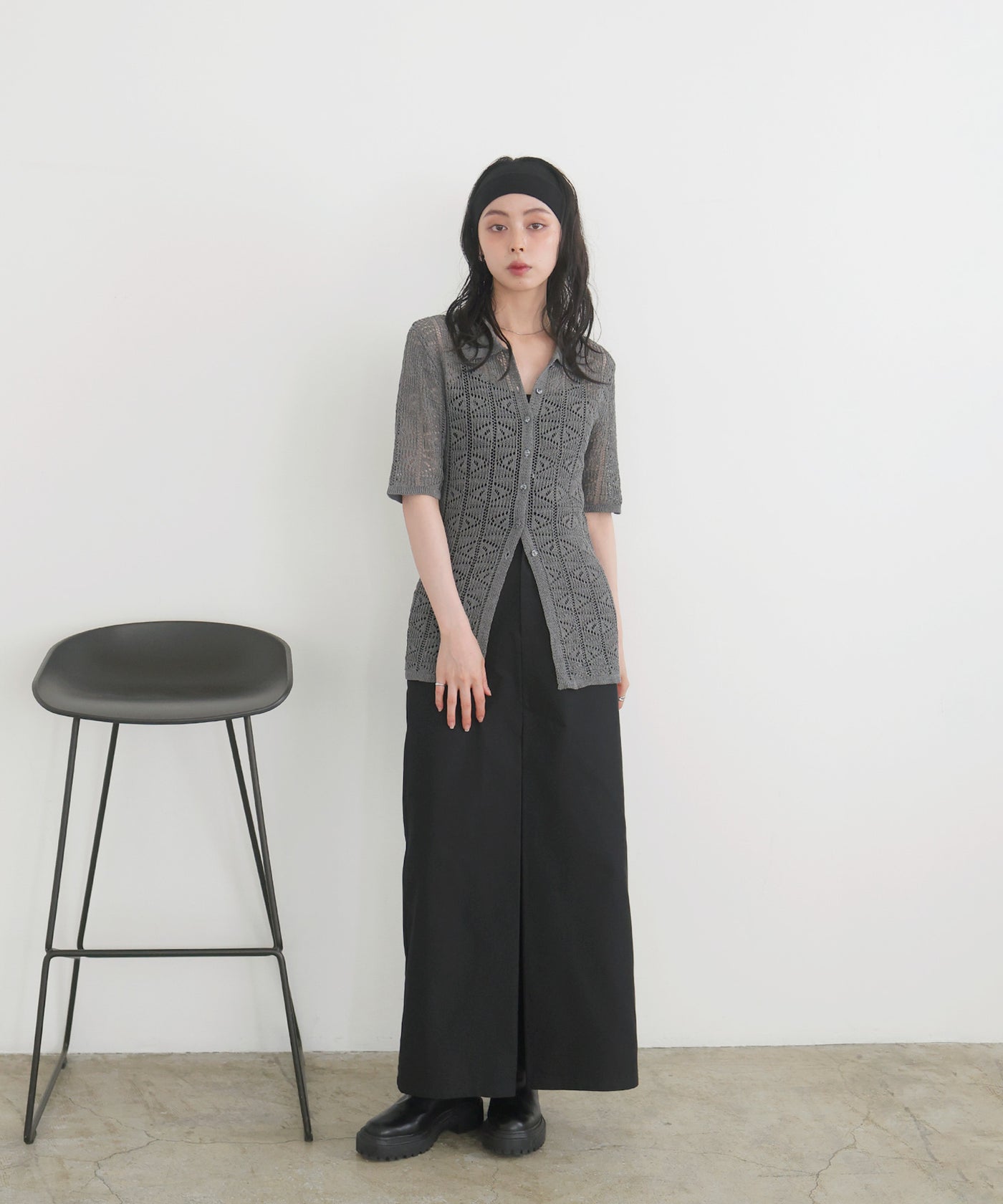 LIAN | メッシュポロニット LIAN ニット セーター メッシュポロニット レディース