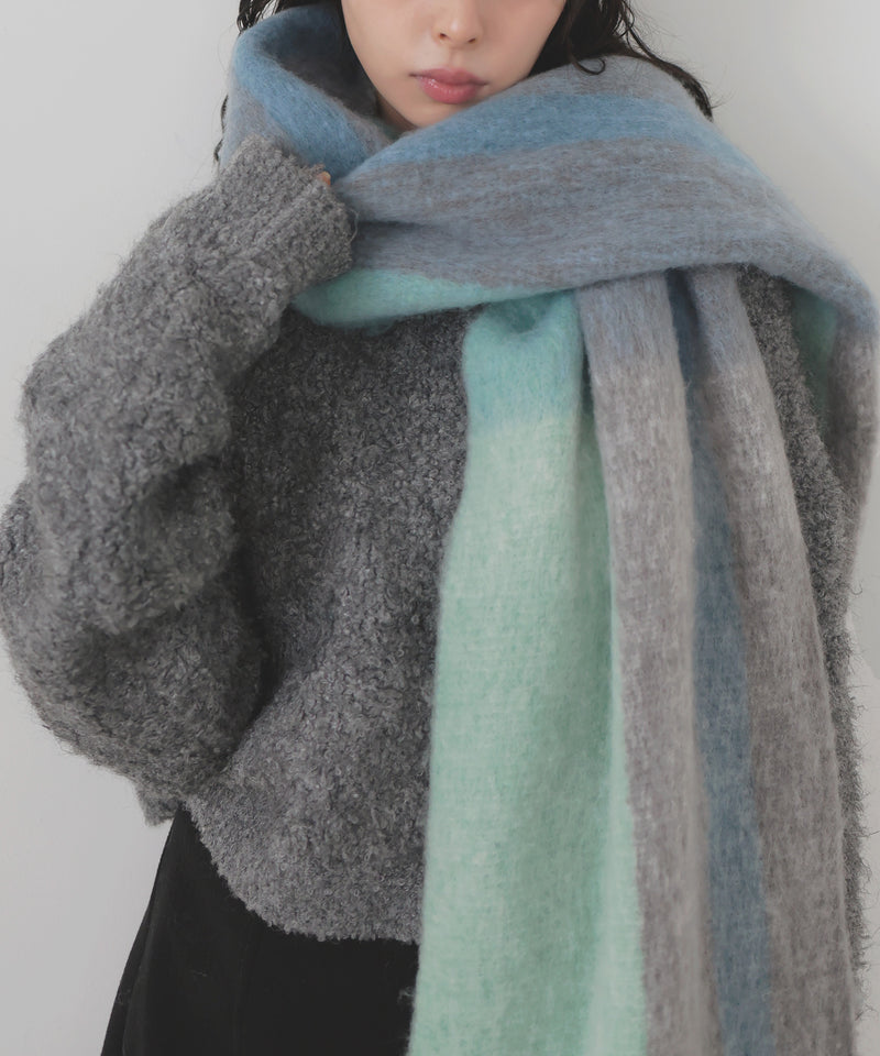 チェックストールマフラー