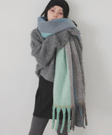 チェックストールマフラー