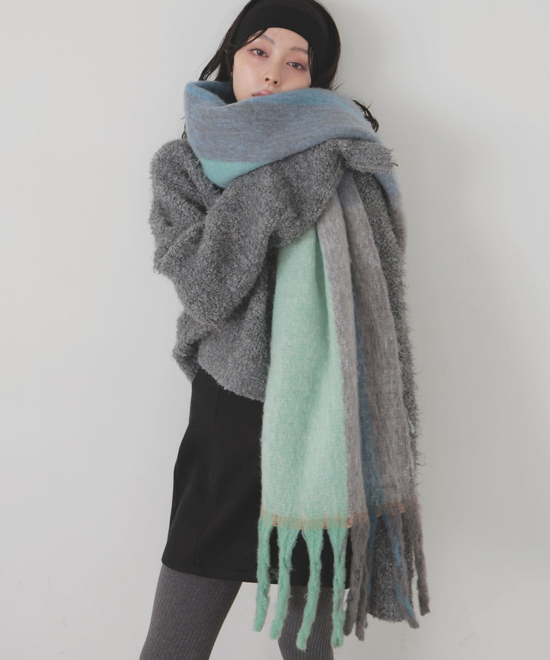 チェックストールマフラー