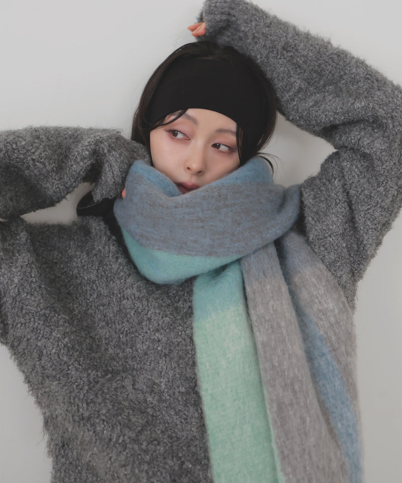 チェックストールマフラー