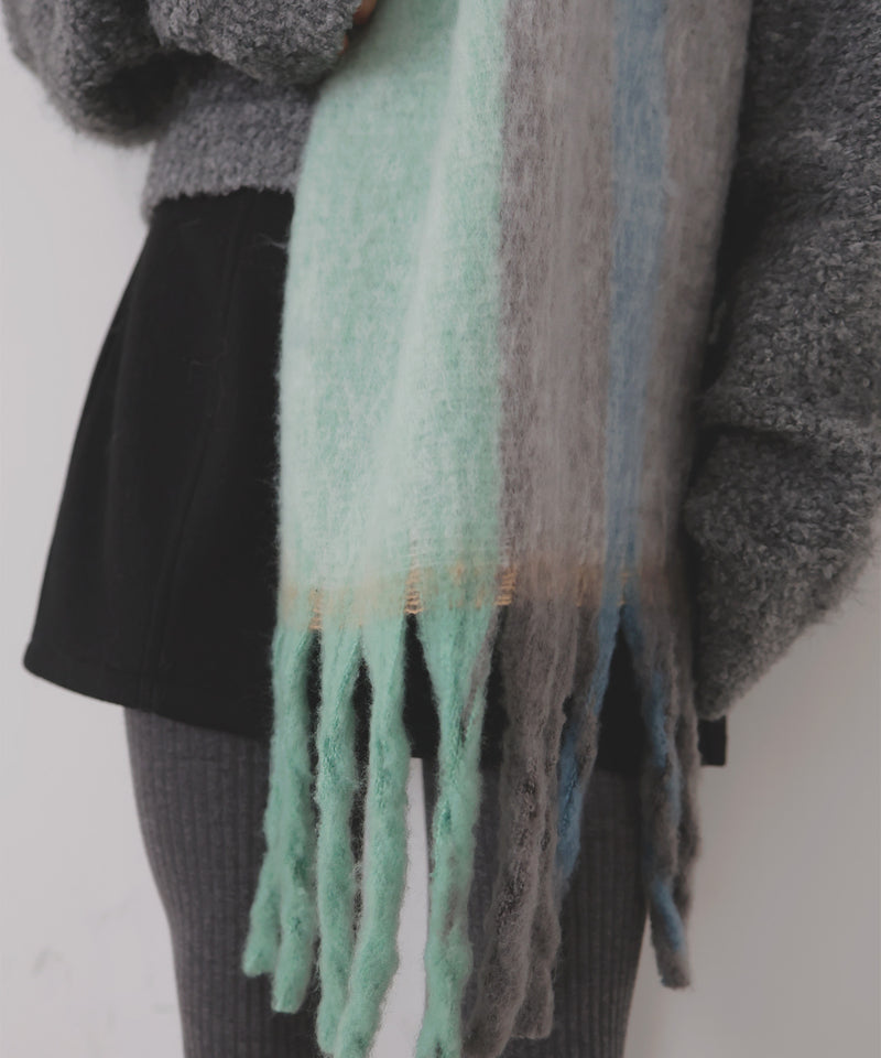 チェックストールマフラー