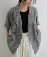 サマーツイードハーフジャケット