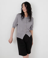 ニュアンスメタルボタンカーディガン