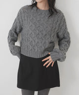 【11月中旬予約商品】バルキータッチケーブルニット