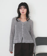 Vネックメッシュカーディガン