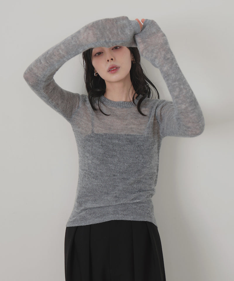 ウールモヘアシアーニット
