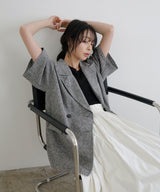 サマーツイードハーフジャケット