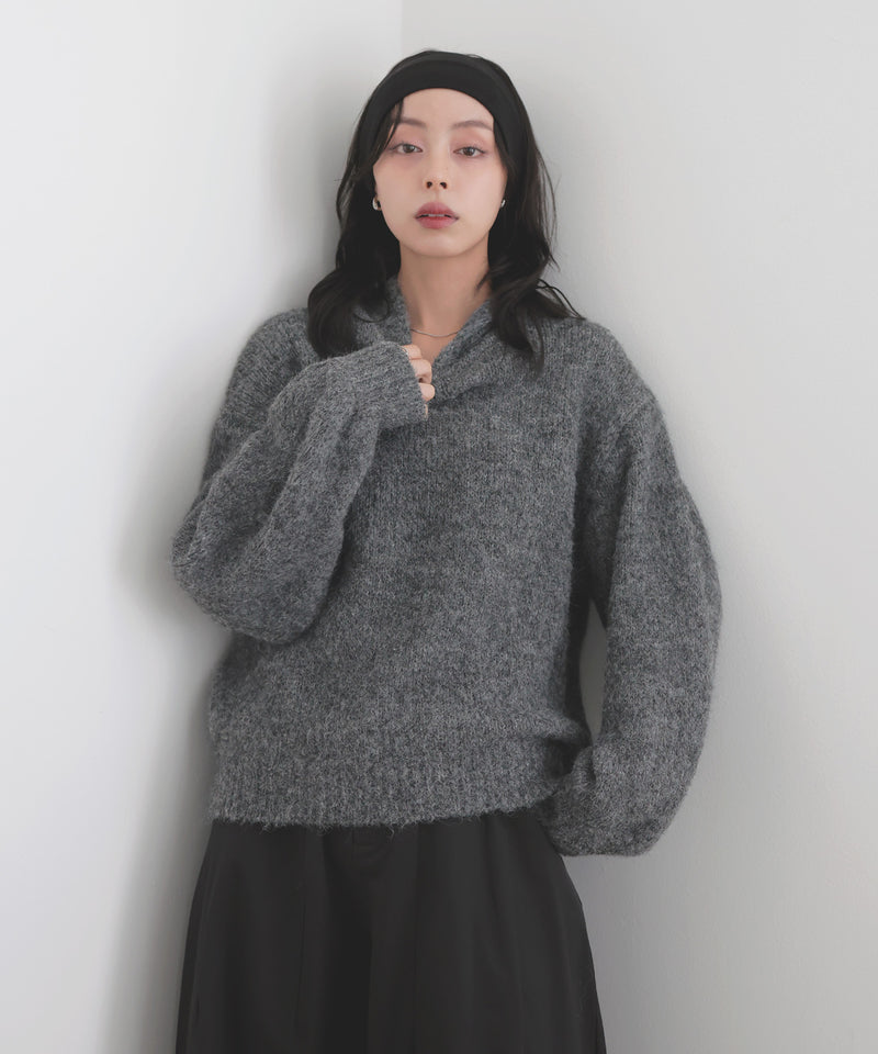 フーディーニットプルオーバー