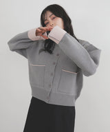 【1月中旬予約商品】バイカラーニットカーディガン