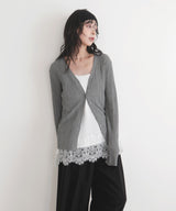 Vネックランダムリブニットカーディガン