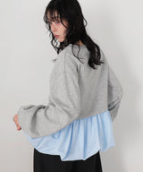 バルーンペプラムスウェット