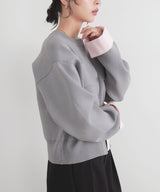 【2月上旬予約商品】シャツドッキングニットカーデ