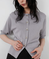 ニュアンスメタルボタンカーディガン