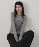 ウールモヘアシアーニット