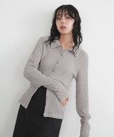 カットシャーリングポロシャツ