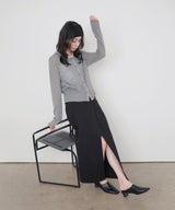 シアーバイカラーカーデ