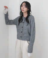 モヘアレースドッキングカーディガン