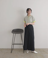 バイカラーヘンリーネックＴシャツ