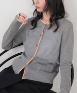 シアーバイカラーカーデ