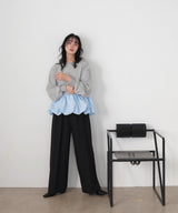 バルーンペプラムスウェット