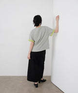 バイカラーロールアップTシャツ