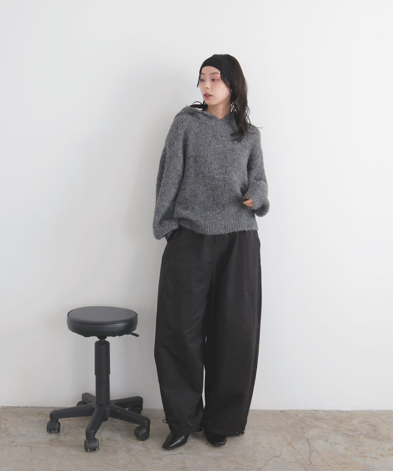 フーディーニットプルオーバー