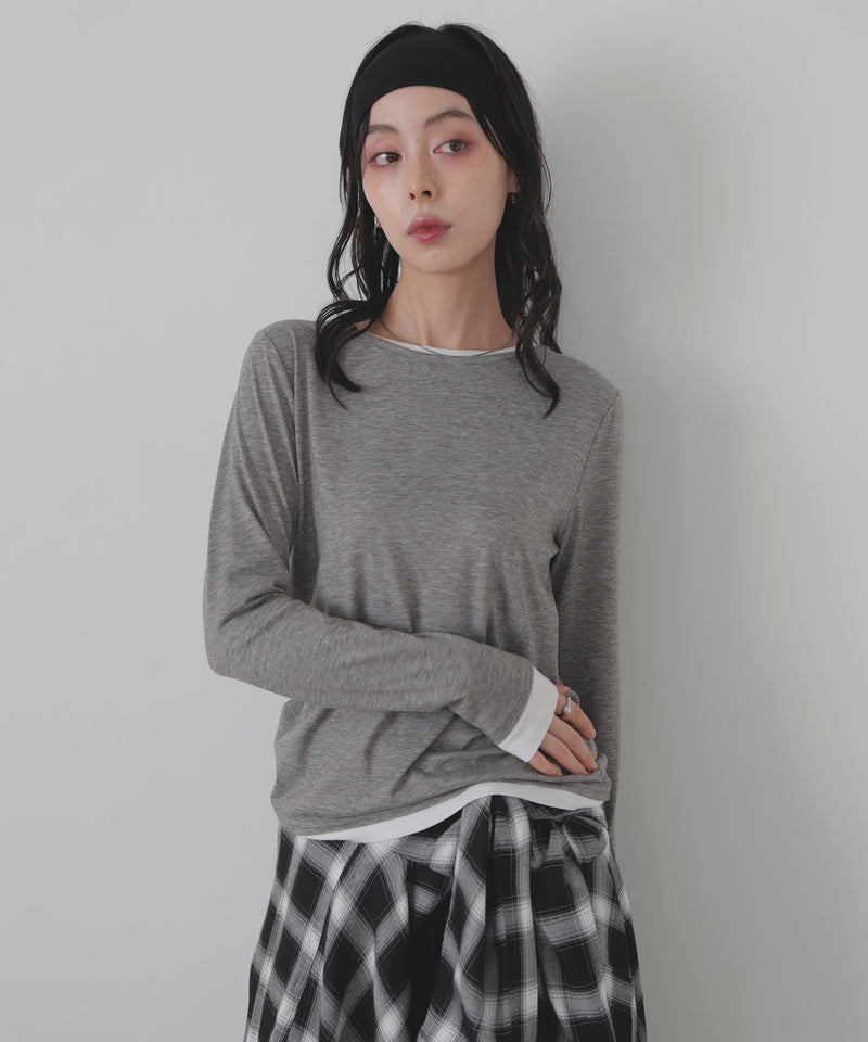 レイヤードデザインロングＴシャツ
