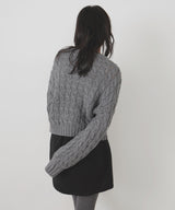 【11月中旬予約商品】バルキータッチケーブルニット