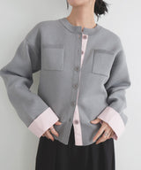 【2月上旬予約商品】シャツドッキングニットカーデ