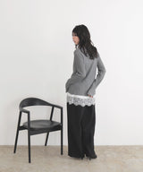 Vネックランダムリブニットカーディガン