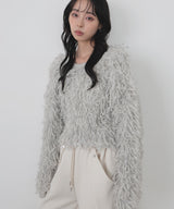 【10月下旬予約商品】ループフリンジ2WAYネックニット