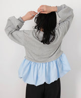 バルーンペプラムスウェット