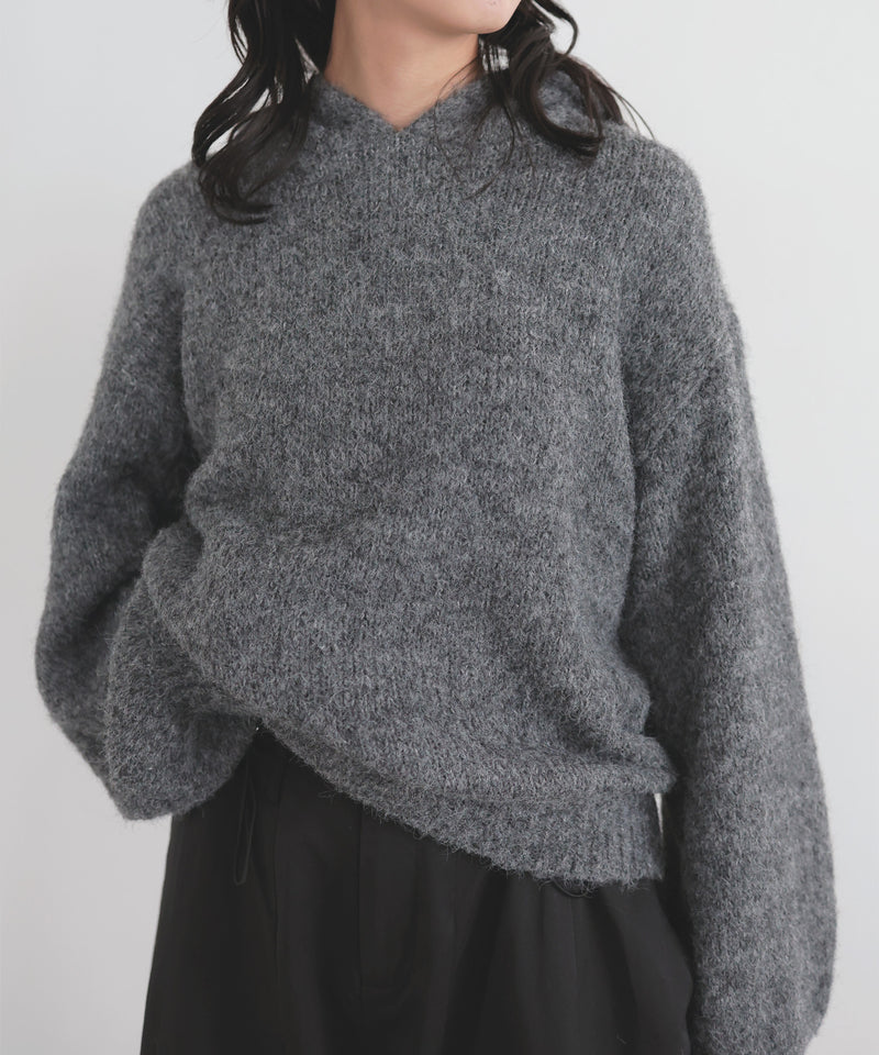 フーディーニットプルオーバー